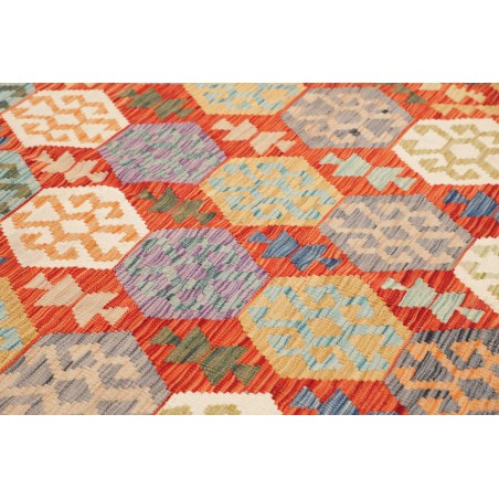 Tappeto Kilim Afghanistan marrone bianco 207x301