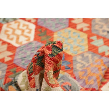 Tappeto Kilim Afghanistan marrone bianco 207x301