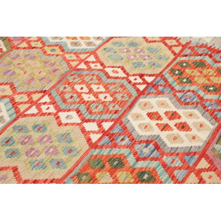 Tappeto Kilim Afghanistan marrone rosso 214x308