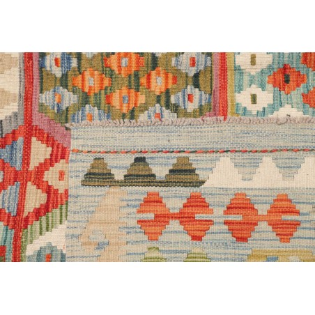 Tappeto Kilim Afghanistan marrone rosso 214x308