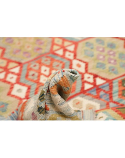 Tappeto Kilim Afghanistan marrone rosso 214x308