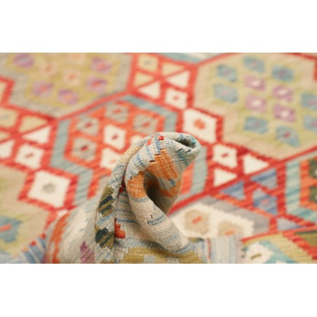 Tappeto Kilim Afghanistan marrone rosso 214x308
