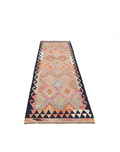 Tappeto Kilim Afghanistan marrone grigio 77x250