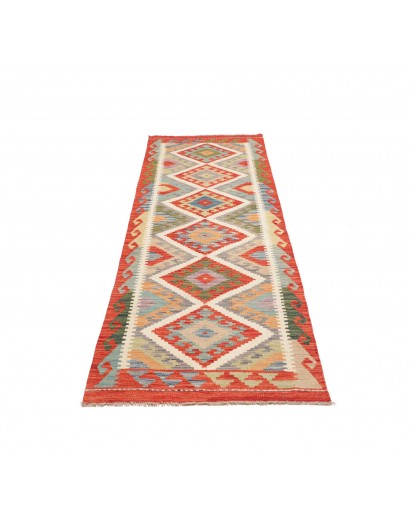 Tappeto Kilim Afghanistan marrone bianco 81x243