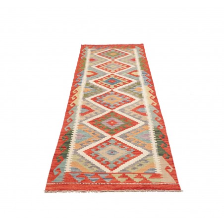 Tappeto Kilim Afghanistan marrone bianco 81x243