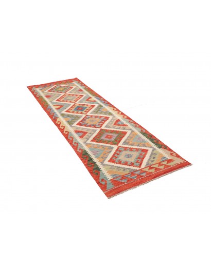 Tappeto Kilim Afghanistan marrone bianco 81x243