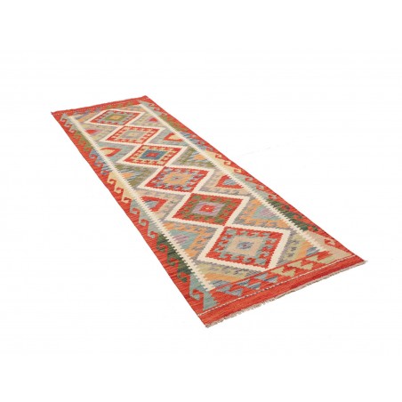 Tappeto Kilim Afghanistan marrone bianco 81x243
