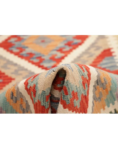Tappeto Kilim Afghanistan marrone bianco 81x243