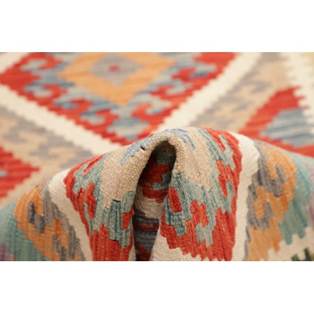 Tappeto Kilim Afghanistan marrone bianco 81x243