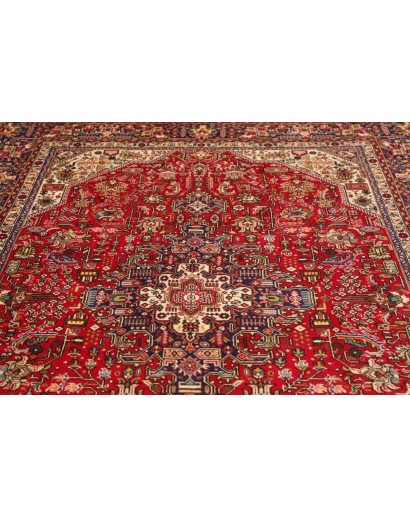Tappeto Tabriz Persia marrone giallo 198x307