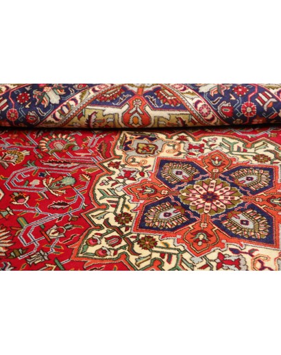 Tappeto Tabriz Persia marrone giallo 202x302