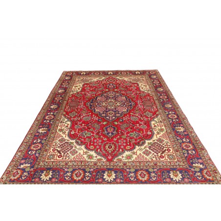 Tappeto Tabriz Persia marrone grigio 197x292