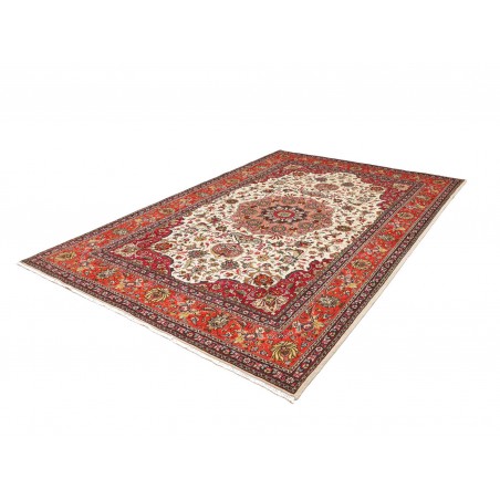Tappeto Tabriz Persia beige marrone 203x298