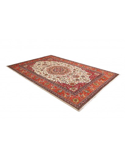 Tappeto Tabriz Persia beige marrone 203x298