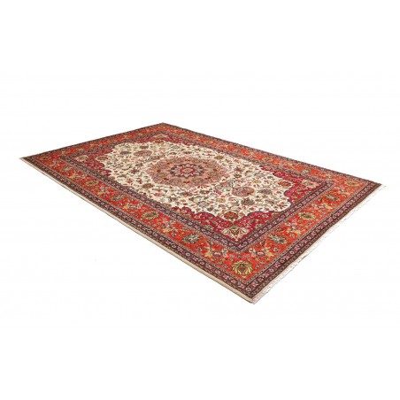 Tappeto Tabriz Persia beige marrone 203x298