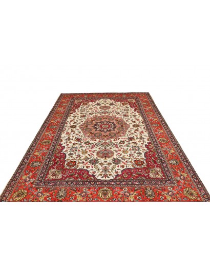 Tappeto Tabriz Persia beige marrone 203x298