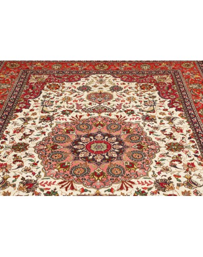 Tappeto Tabriz Persia beige marrone 203x298