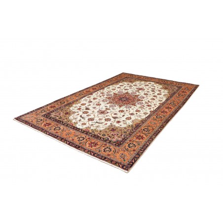 Tappeto Tabriz Persia marrone beige 198x294