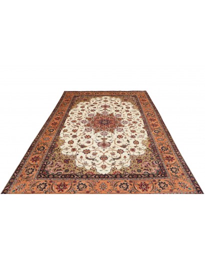 Tappeto Tabriz Persia marrone beige 198x294