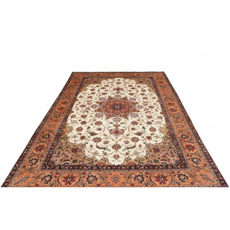 Tappeto Tabriz Persia marrone beige 198x294
