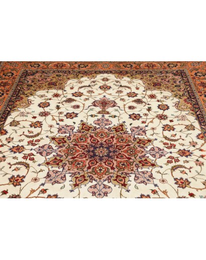 Tappeto Tabriz Persia marrone beige 198x294