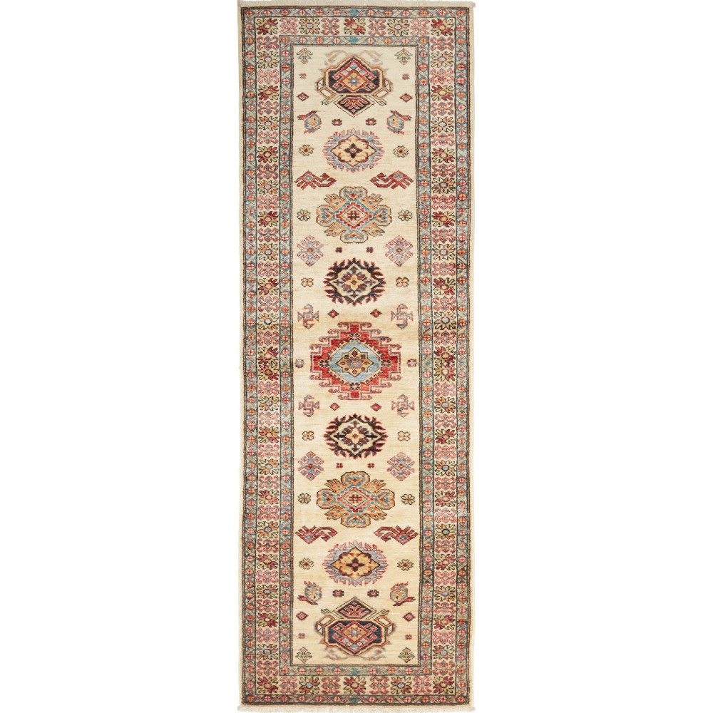 Tappeto Kazak Fine Pakistan marrone rosso 80x242 Tappeto Kazak Fine Pakistan marrone rosso 80x242