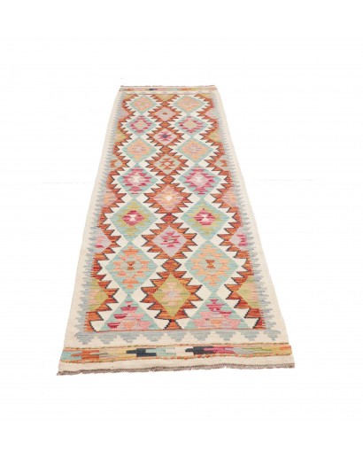 Tappeto Kilim Afghanistan beige arancione 80x296
