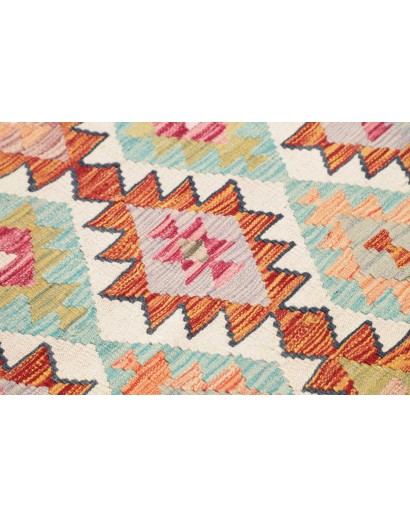 Tappeto Kilim Afghanistan beige arancione 80x296