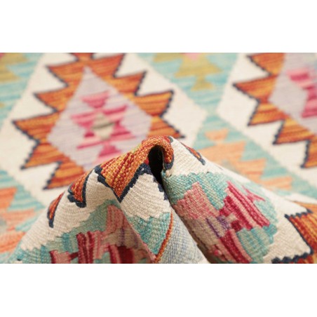 Tappeto Kilim Afghanistan beige arancione 80x296