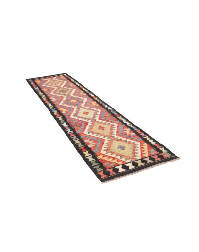 Tappeto Kilim Afghanistan marrone grigio 76x294