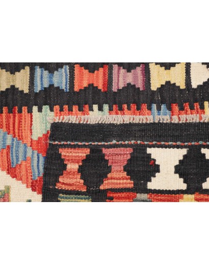 Tappeto Kilim Afghanistan marrone grigio 76x294