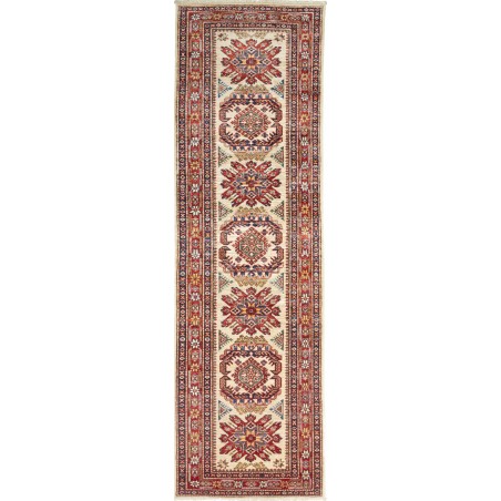 Tappeto Kazak Fine Pakistan bianco giallo 82x268