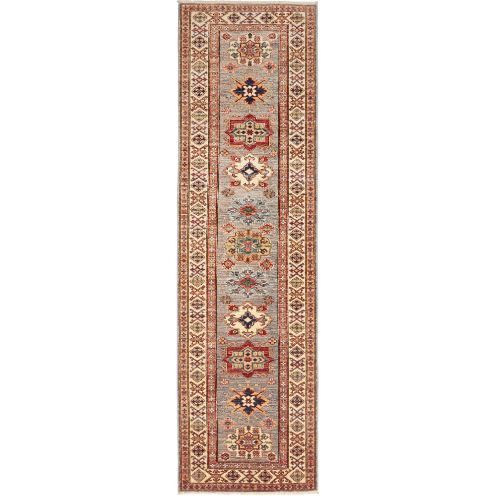 Tappeto Kazak Fine Pakistan marrone 83x291 Tappeto Kazak Fine Pakistan marrone 83x291