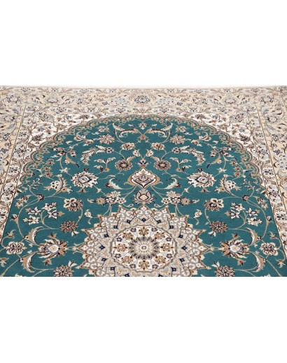 Tappeto Nain 6La Persia bianco verde 131x196