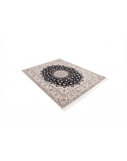 Tappeto Nain 6La Persia bianco azzurro 160x202