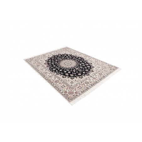 Tappeto Nain 6La Persia bianco azzurro 160x202