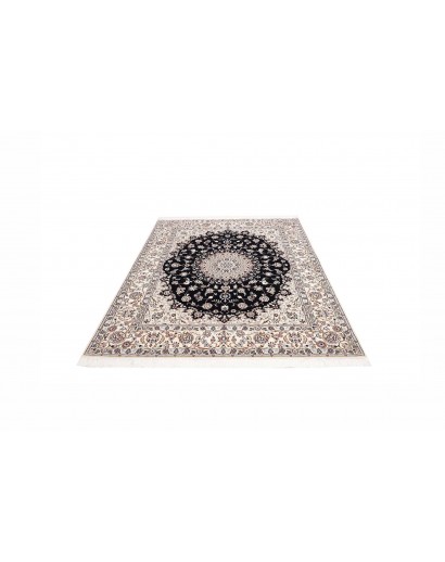 Tappeto Nain 6La Persia bianco azzurro 160x202