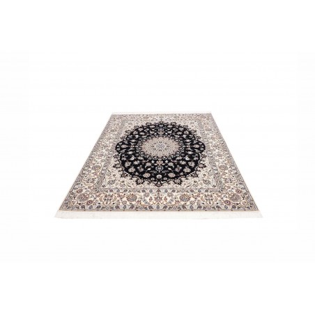 Tappeto Nain 6La Persia bianco azzurro 160x202