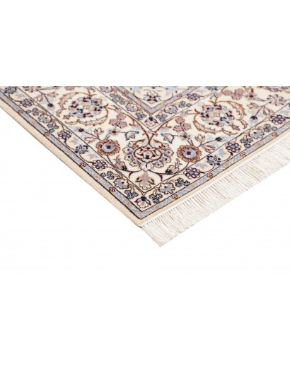 Tappeto Nain 6La Persia bianco azzurro 160x202
