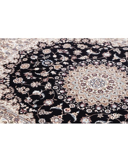 Tappeto Nain 6La Persia bianco azzurro 160x202
