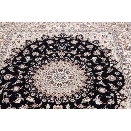Tappeto Nain 6La Persia bianco azzurro 160x202