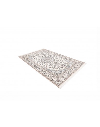 Tappeto Nain 6La Persia bianco grigio 163x253