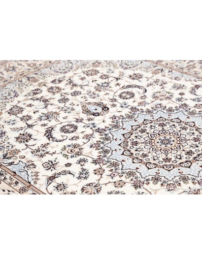 Tappeto Nain 6La Persia bianco grigio 163x253