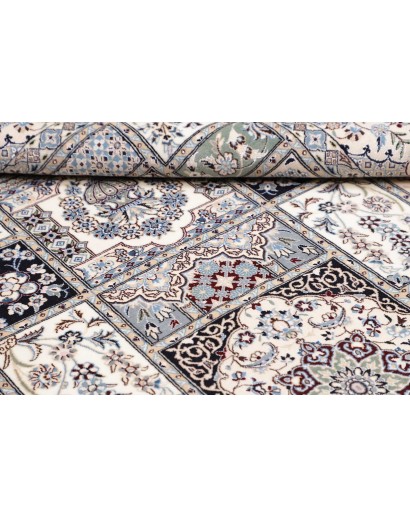 Tappeto Nain 6La Persia bianco grigio 163x257
