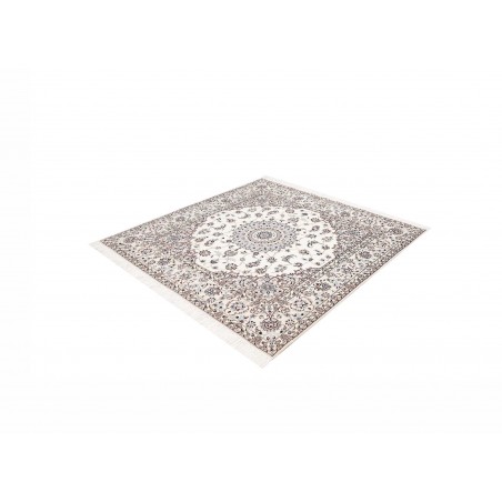 Tappeto Nain 6La Persia bianco grigio 164x163