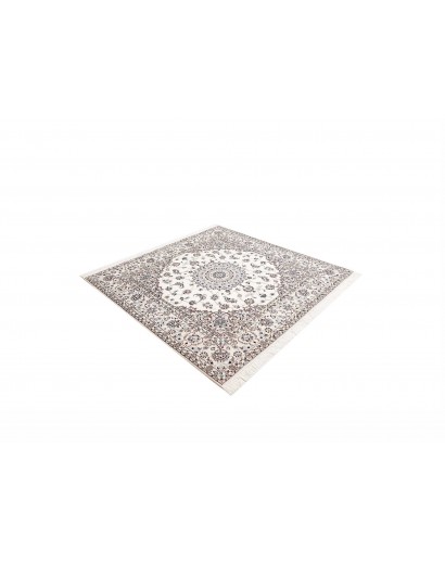 Tappeto Nain 6La Persia bianco grigio 164x163