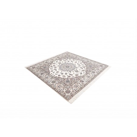 Tappeto Nain 6La Persia bianco grigio 164x163