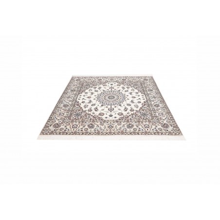 Tappeto Nain 6La Persia bianco grigio 164x163