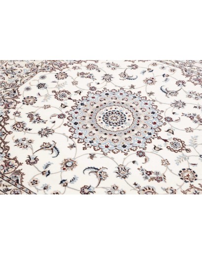 Tappeto Nain 6La Persia bianco grigio 164x163