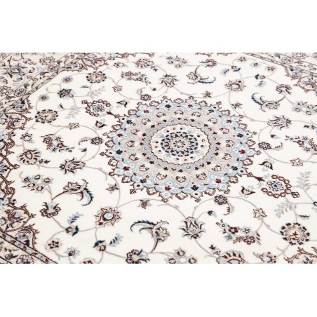 Tappeto Nain 6La Persia bianco grigio 164x163